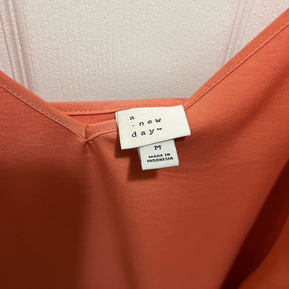 Silky orange slip dress - Picture 3 of 5